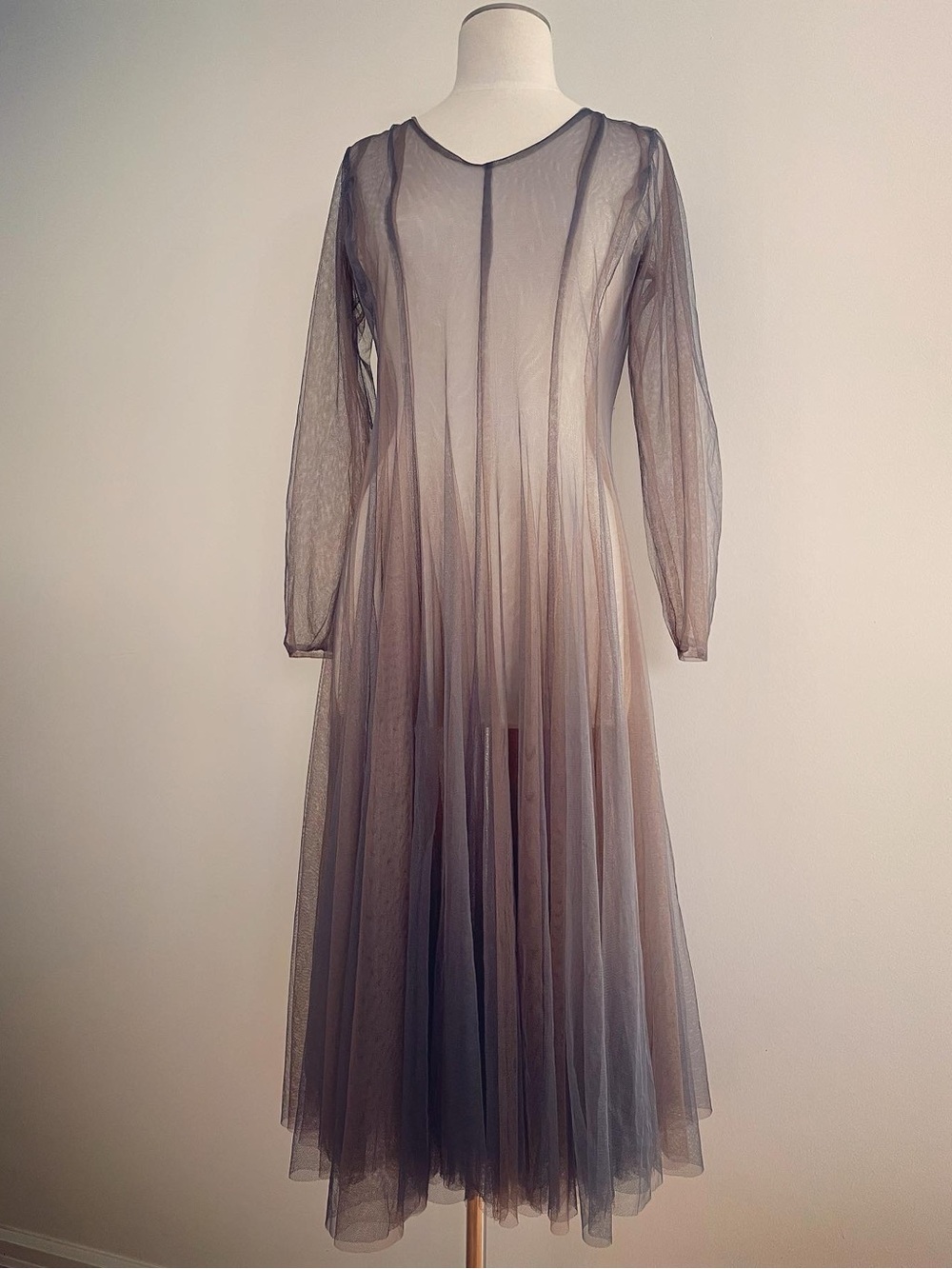 Handmade diaphanous tulle dress